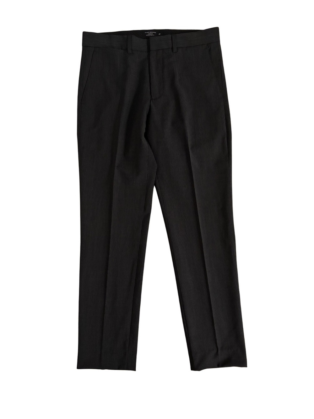 Club Monaco “Connor” Slim Pinstripe Black Dress Pants